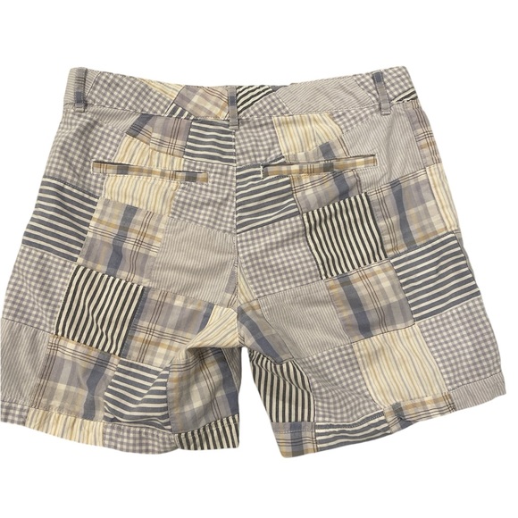 L.L. Bean Blue Patchwork Shorts for Women Size 2 - Picture 3 of 7